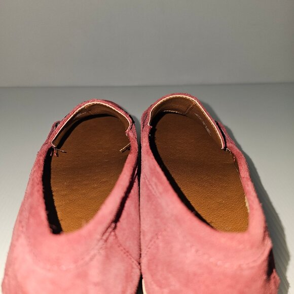 NEW Donald Pliner Clio Loafer Womens 9 Cranberry Red Suede Moc Toe Fall Casual - Picture 11 of 14